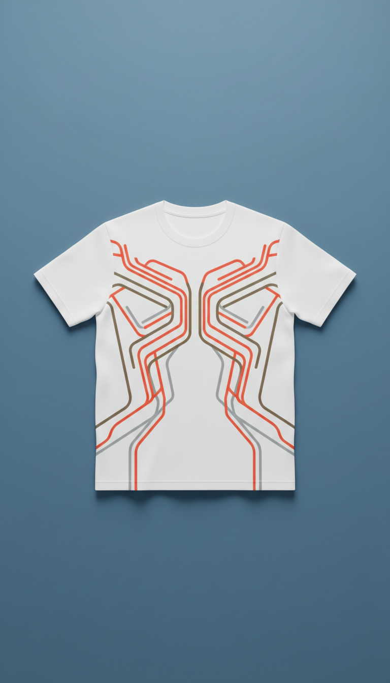 T-Shirt mit reflektierendem Print
