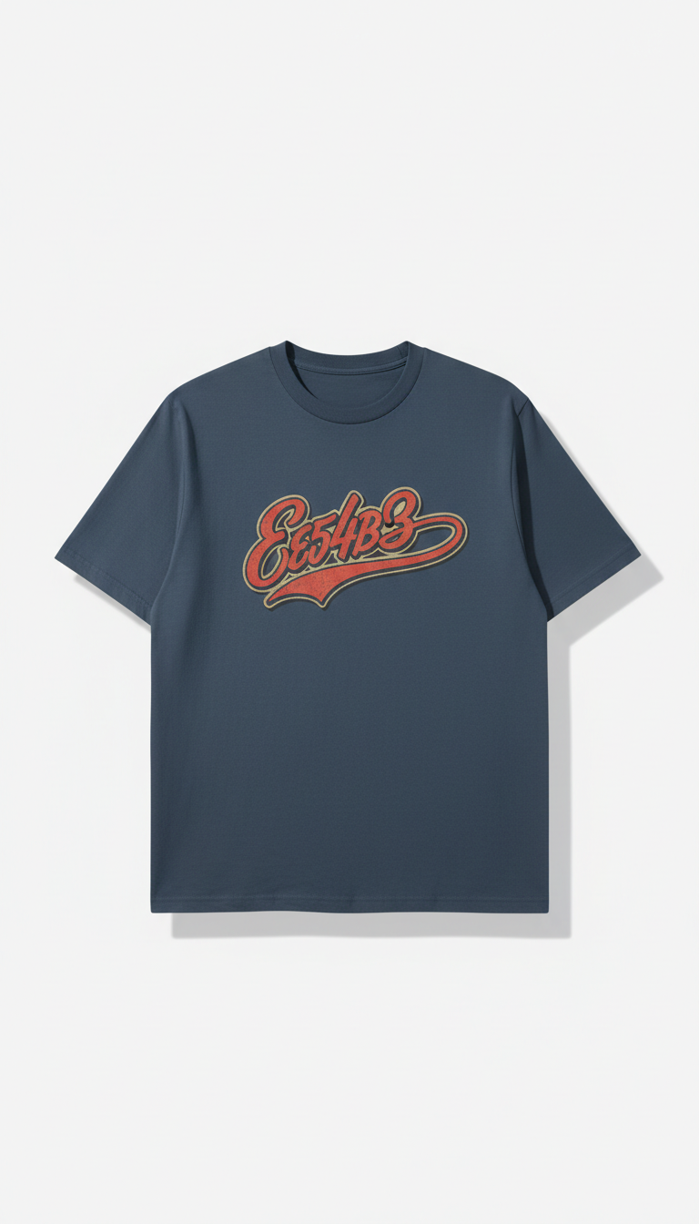 T-Shirt mit minimalistischer Stickerei